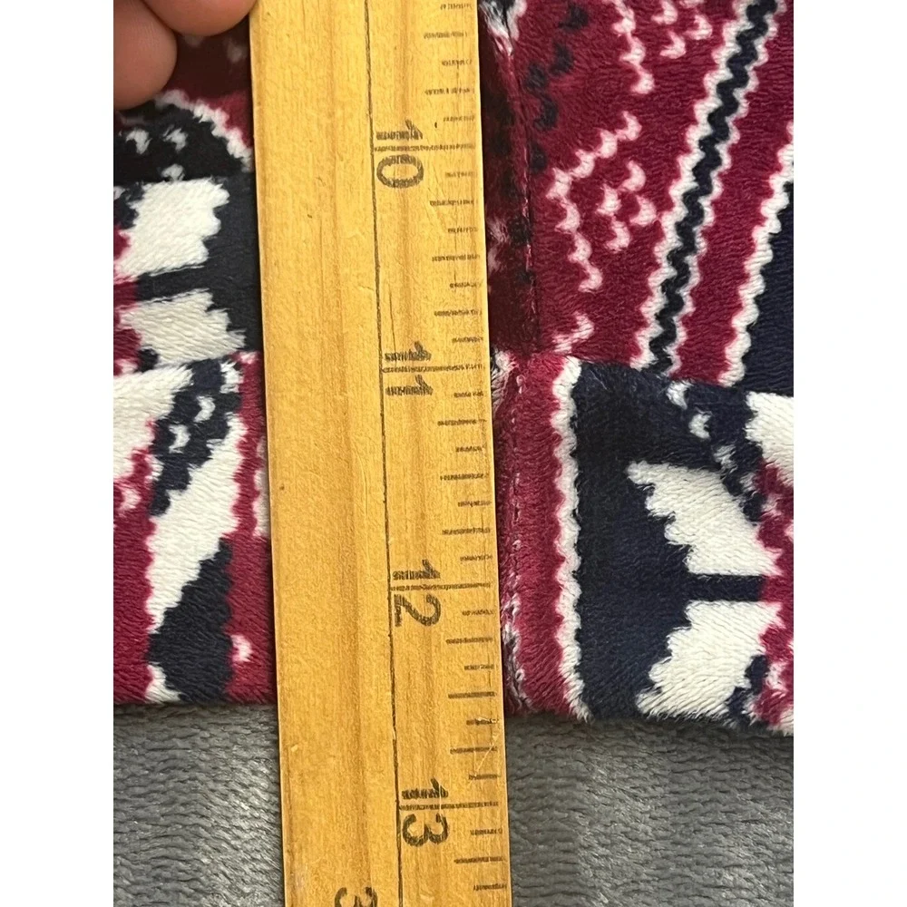 Nautica Womens‎ Small Fair Isle Snowflake Pajama Pants Burgundy Navy Festive